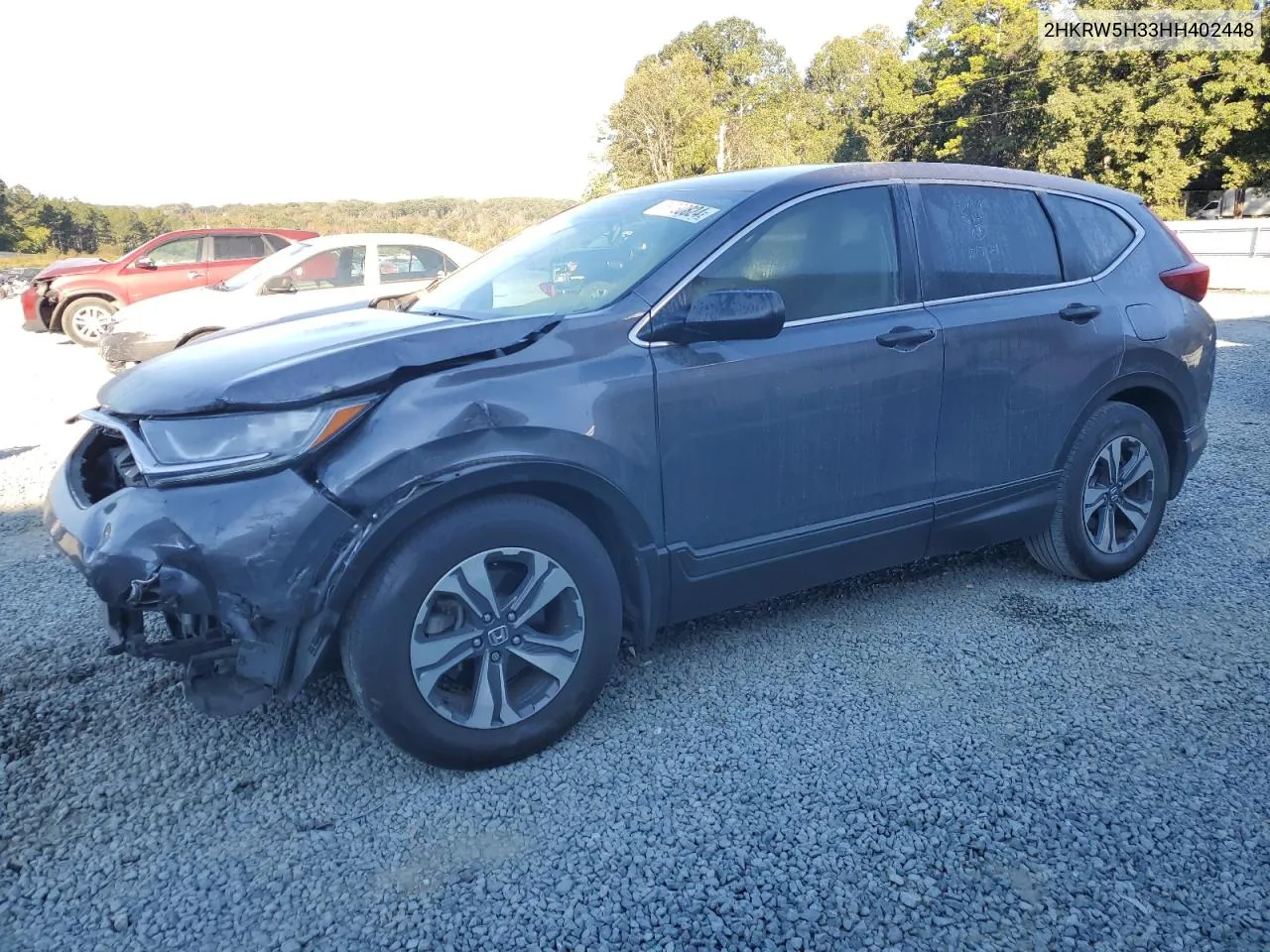 2017 Honda Cr-V Lx VIN: 2HKRW5H33HH402448 Lot: 76730824