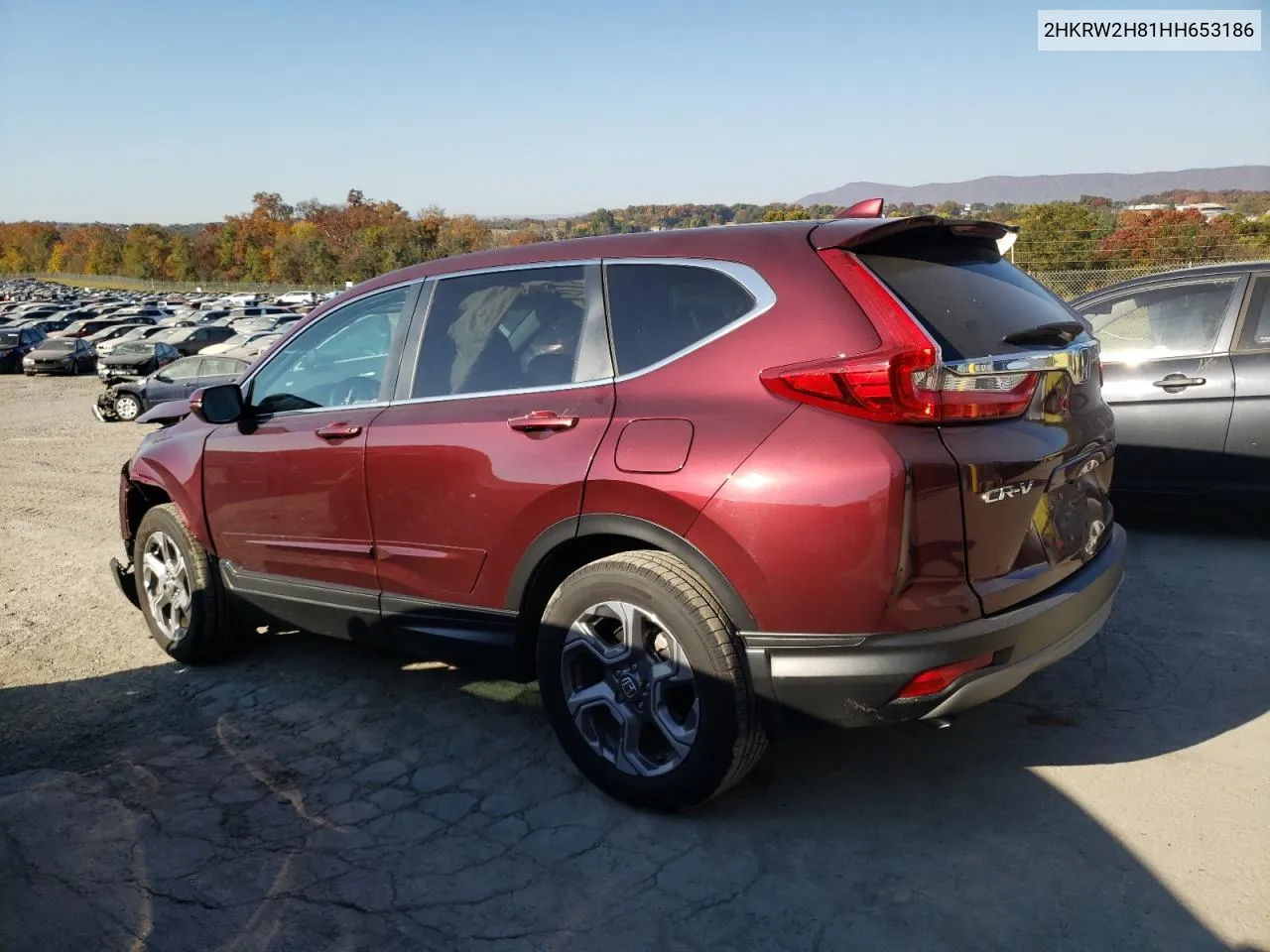 2017 Honda Cr-V Exl VIN: 2HKRW2H81HH653186 Lot: 77159034