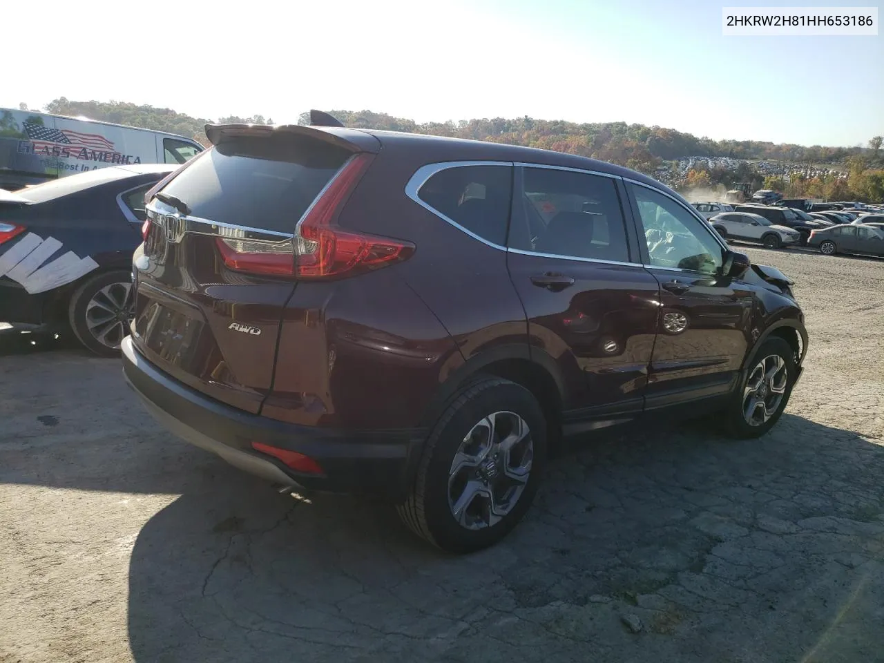 2017 Honda Cr-V Exl VIN: 2HKRW2H81HH653186 Lot: 77159034