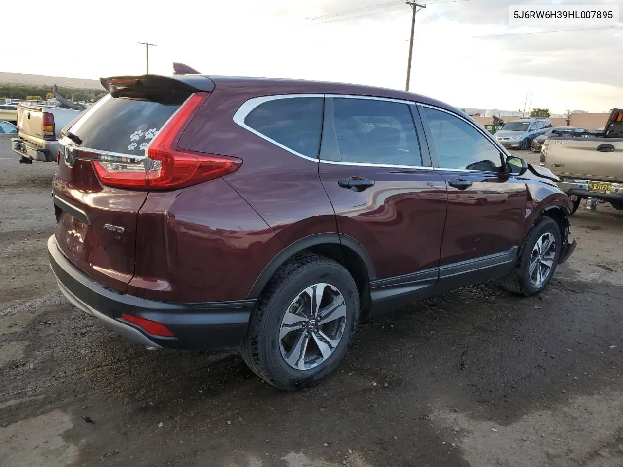 2017 Honda Cr-V Lx VIN: 5J6RW6H39HL007895 Lot: 77229484