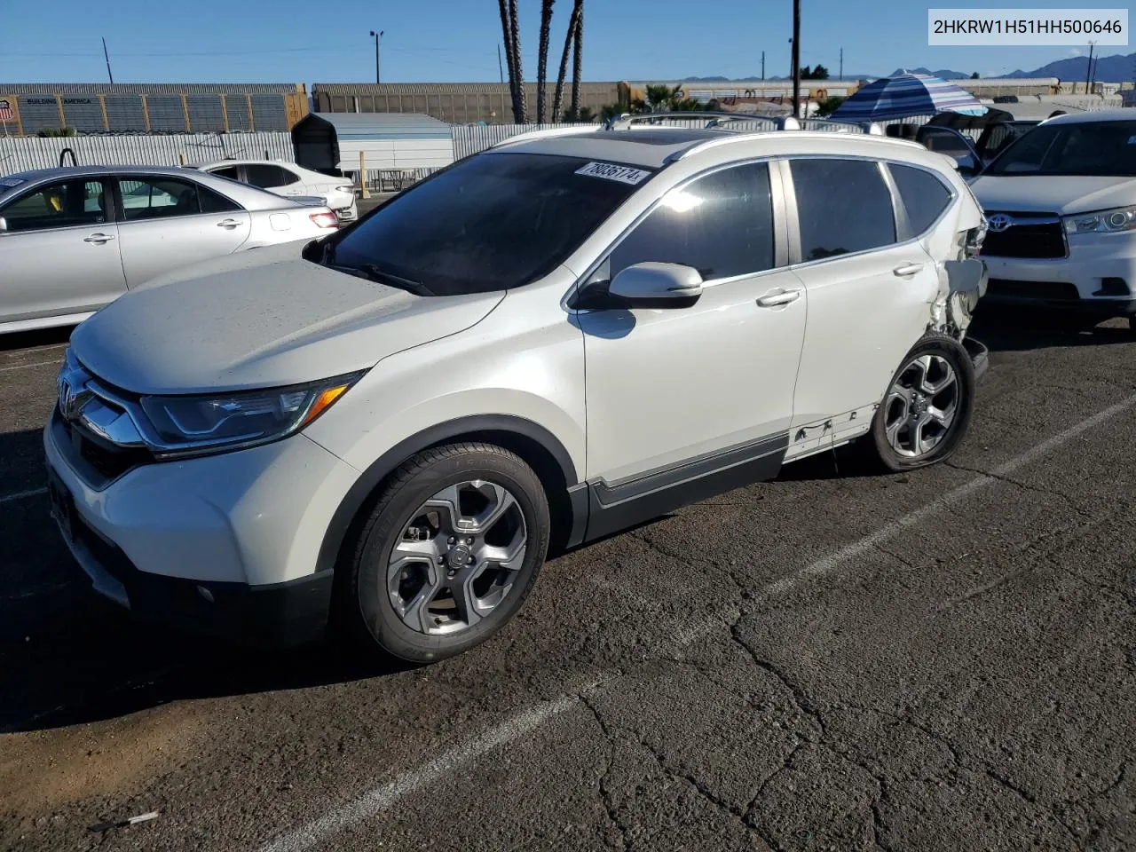 2017 Honda Cr-V Ex VIN: 2HKRW1H51HH500646 Lot: 78036174