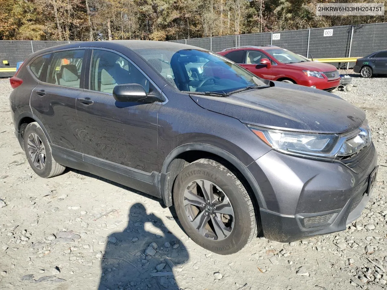 2017 Honda Cr-V Lx VIN: 2HKRW6H33HH204751 Lot: 78161874