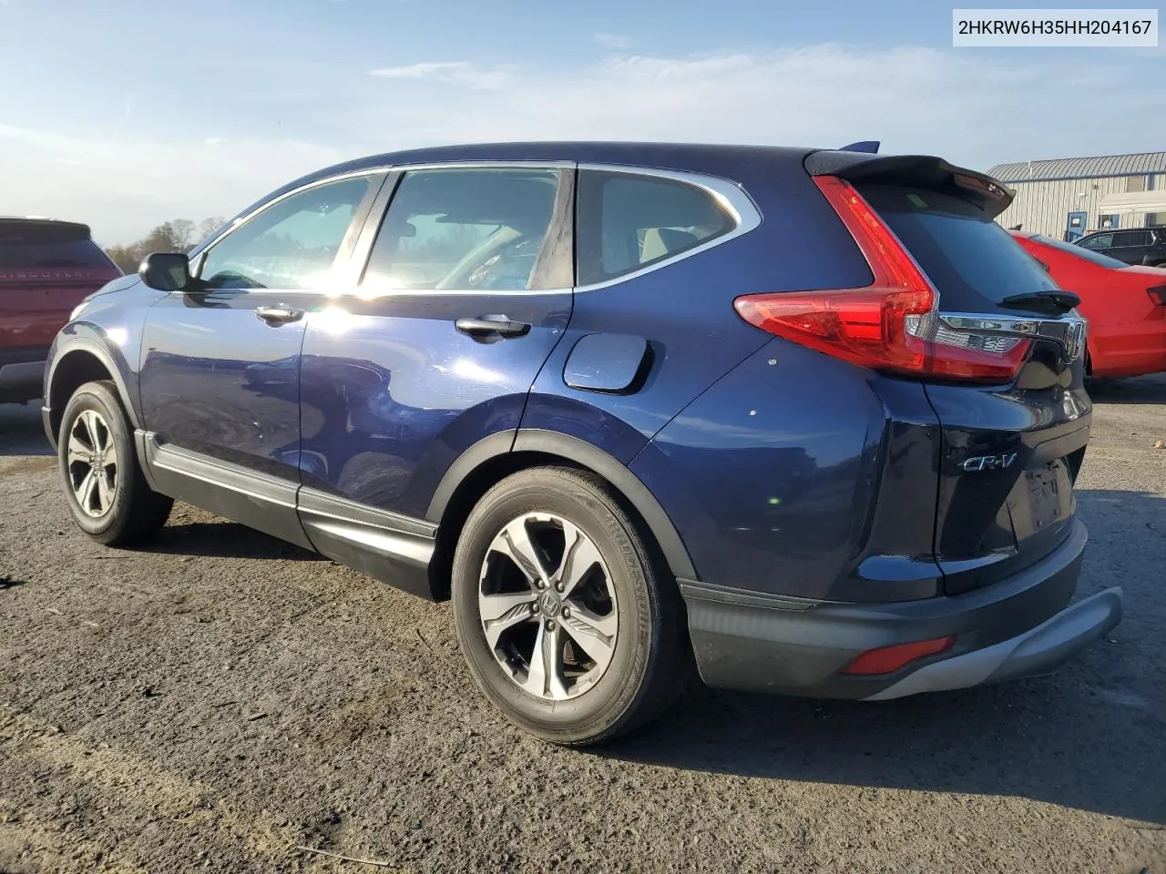 2017 Honda Cr-V Lx VIN: 2HKRW6H35HH204167 Lot: 78480384