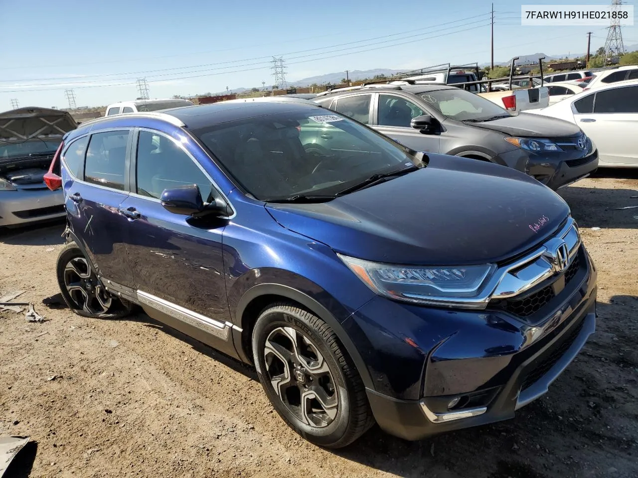 2017 Honda Cr-V Touring VIN: 7FARW1H91HE021858 Lot: 80147384