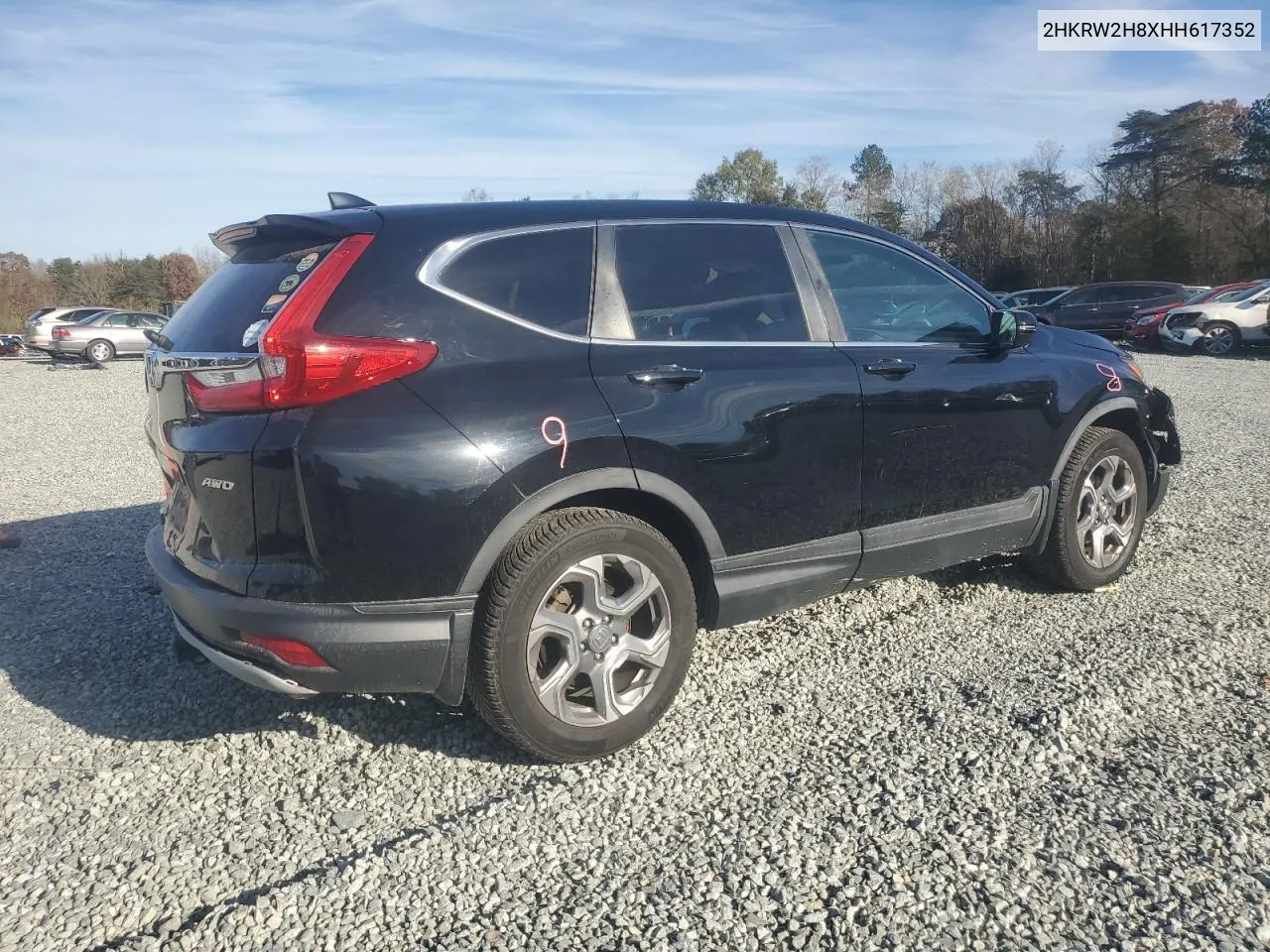 2017 Honda Cr-V Exl VIN: 2HKRW2H8XHH617352 Lot: 80416514