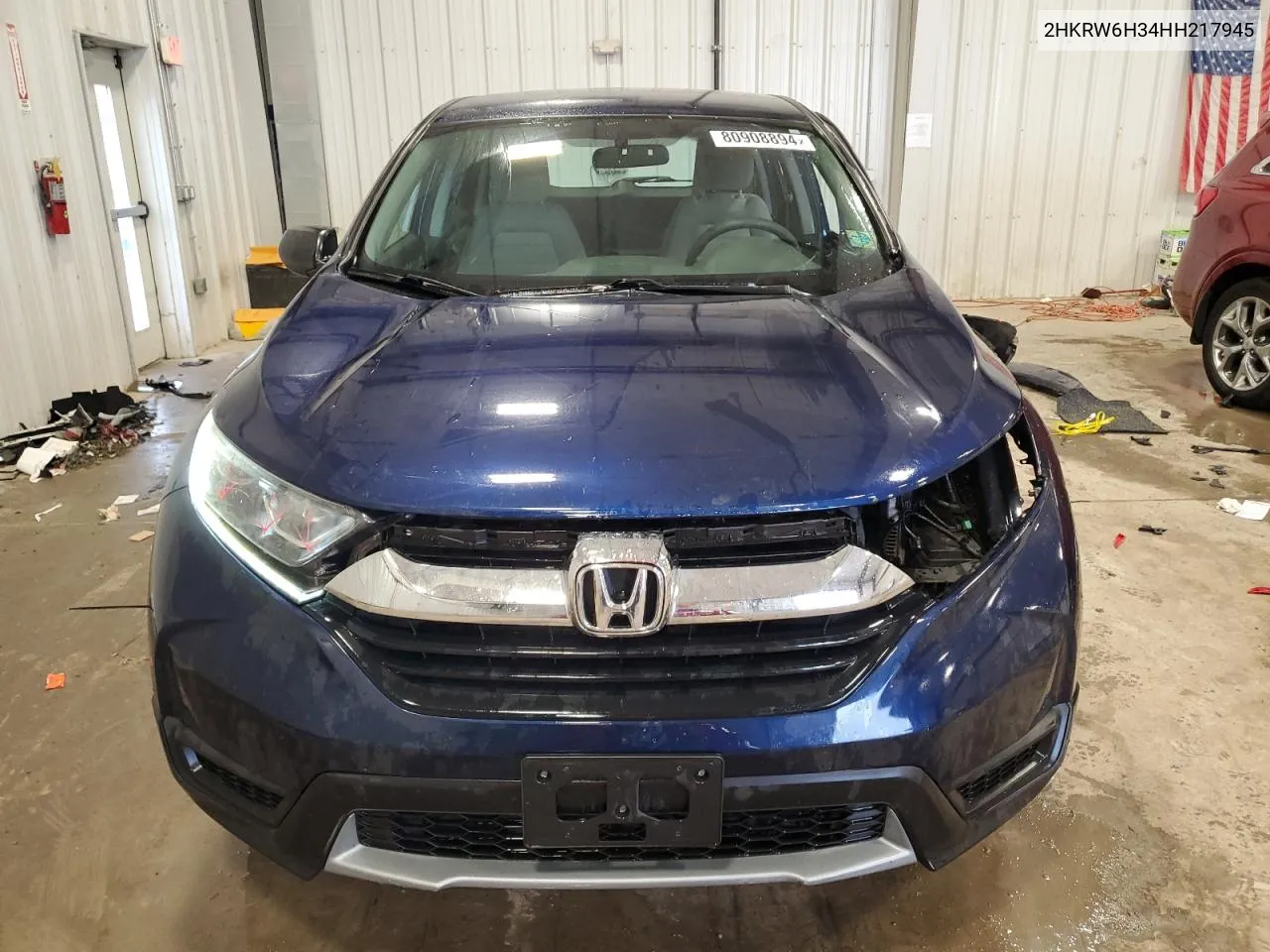 2017 Honda Cr-V Lx VIN: 2HKRW6H34HH217945 Lot: 80908894