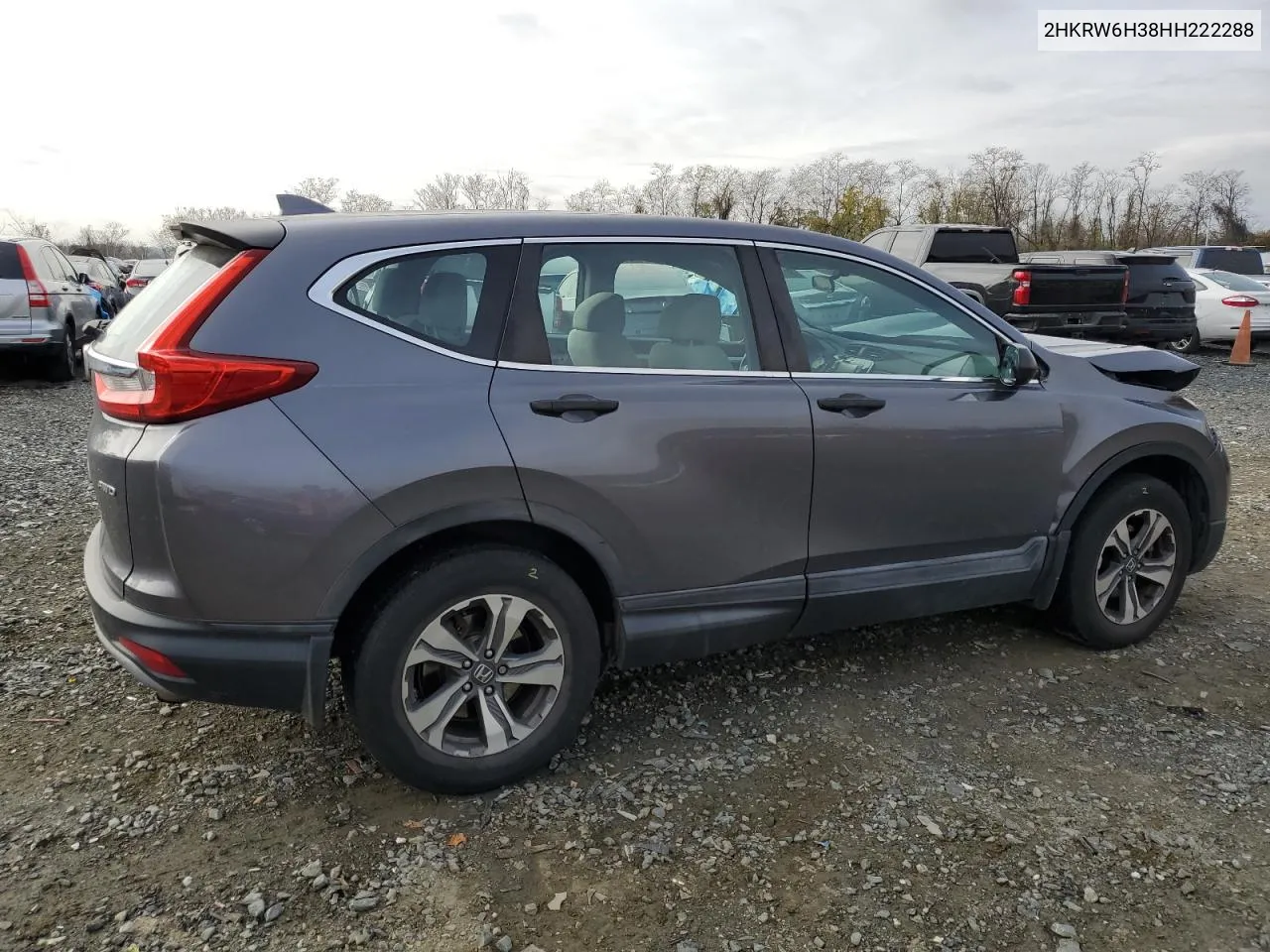 2017 Honda Cr-V Lx VIN: 2HKRW6H38HH222288 Lot: 81180104