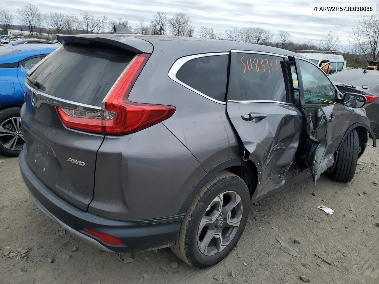 2018 Honda Cr-V Ex VIN: 7FARW2H57JE038088 Lot: 51183314