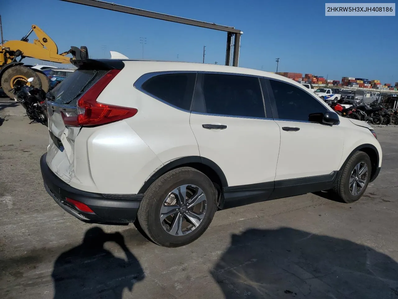 2018 Honda Cr-V Lx VIN: 2HKRW5H3XJH408186 Lot: 60753004