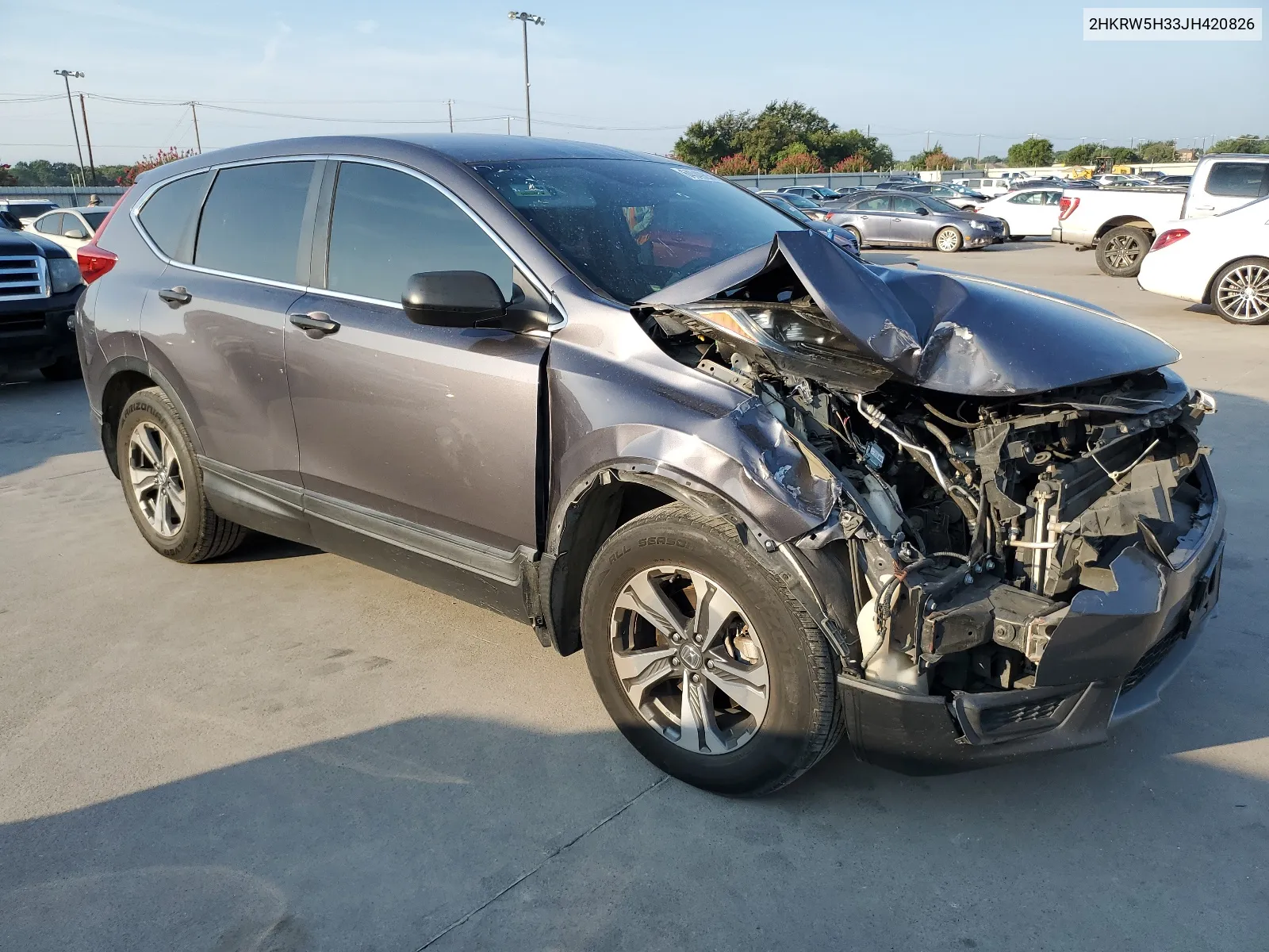 2018 Honda Cr-V Lx VIN: 2HKRW5H33JH420826 Lot: 64049234