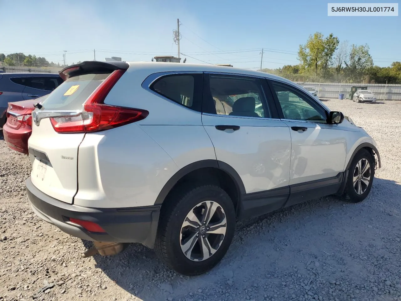 2018 Honda Cr-V Lx VIN: 5J6RW5H30JL001774 Lot: 72177484