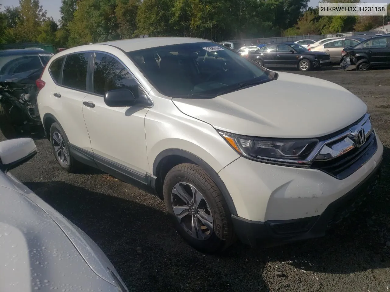 2018 Honda Cr-V Lx VIN: 2HKRW6H3XJH231158 Lot: 72890374