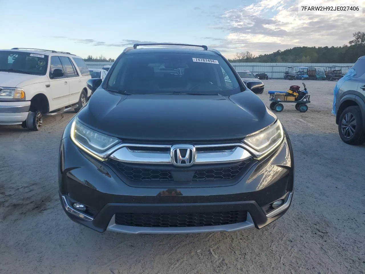 2018 Honda Cr-V Touring VIN: 7FARW2H92JE027406 Lot: 74787494