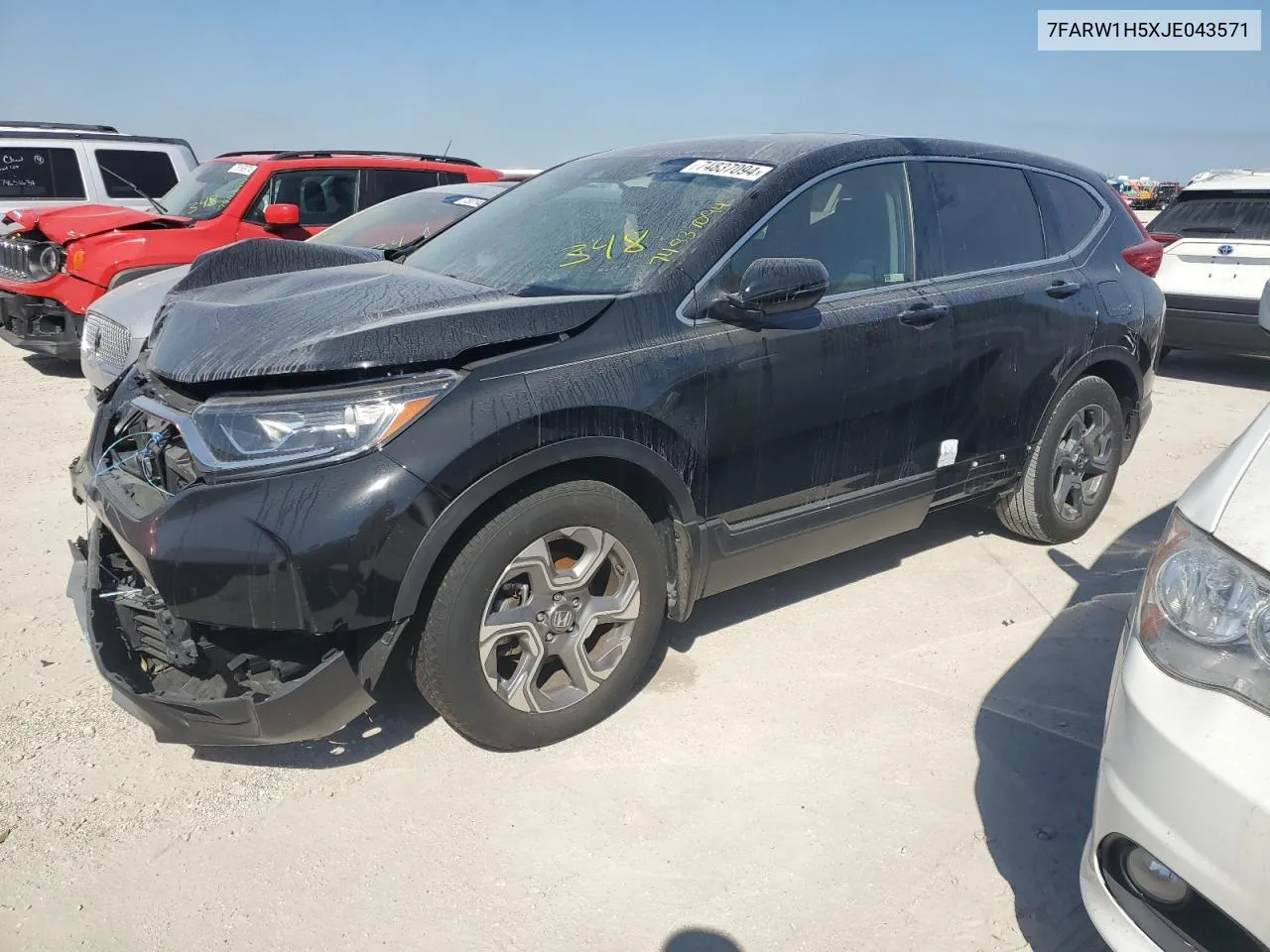 2018 Honda Cr-V Ex VIN: 7FARW1H5XJE043571 Lot: 74837094