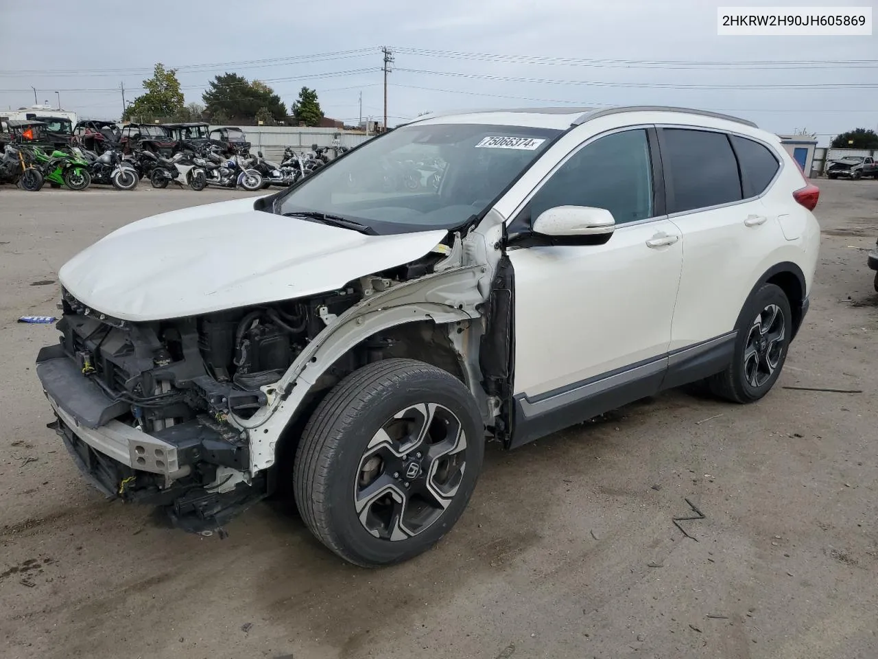 2018 Honda Cr-V Touring VIN: 2HKRW2H90JH605869 Lot: 75066374