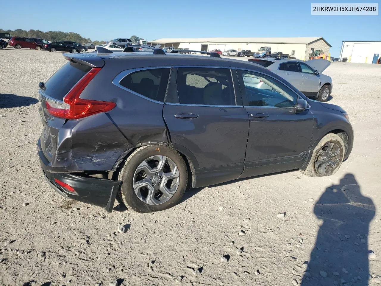 2018 Honda Cr-V Ex VIN: 2HKRW2H5XJH674288 Lot: 75682384