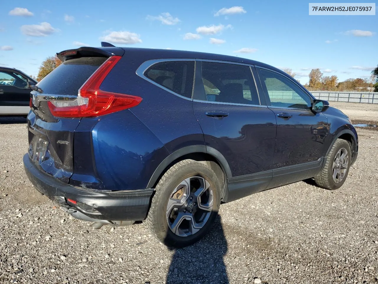 2018 Honda Cr-V Ex VIN: 7FARW2H52JE075937 Lot: 76042074