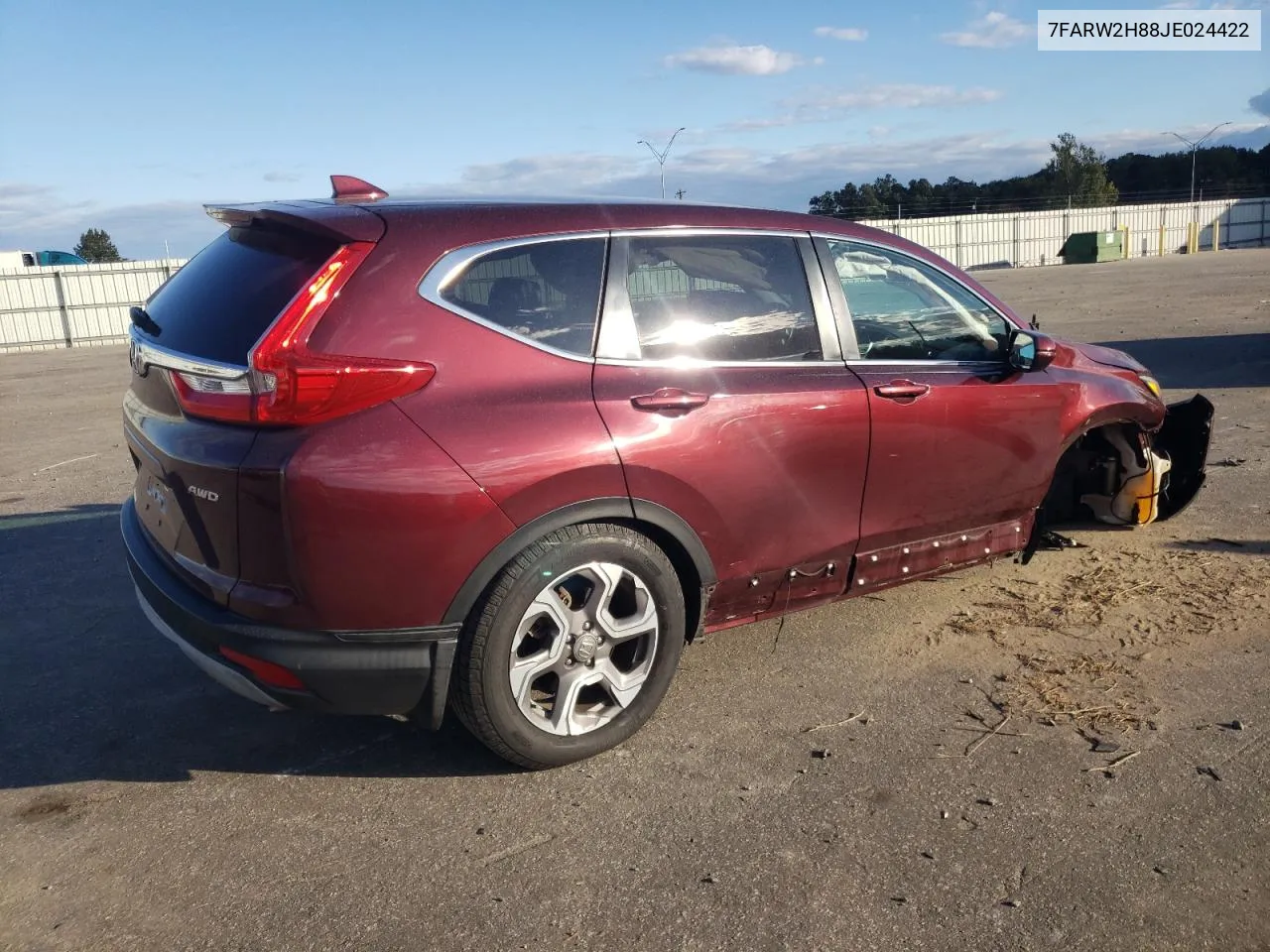 2018 Honda Cr-V Exl VIN: 7FARW2H88JE024422 Lot: 76199434