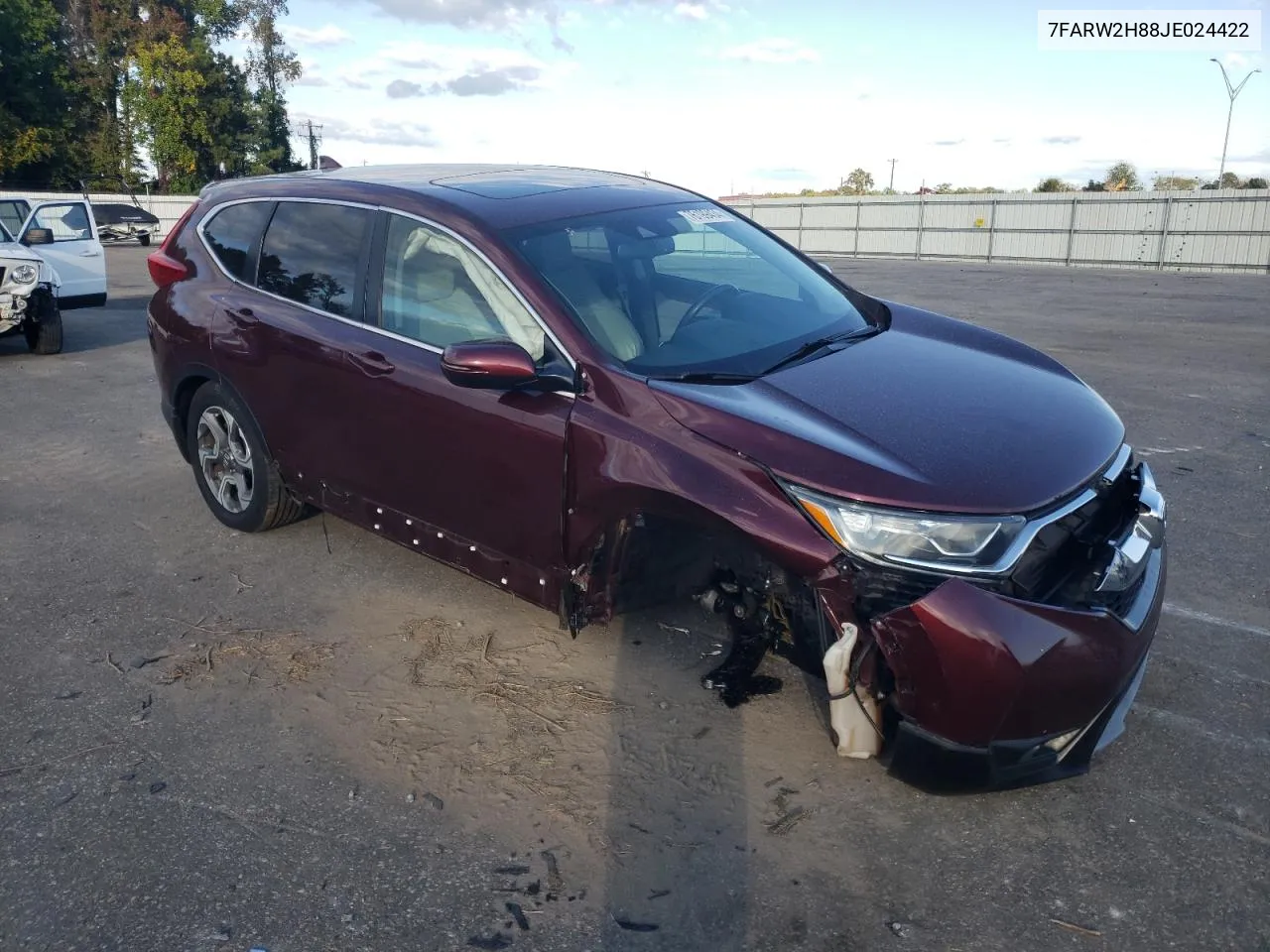 2018 Honda Cr-V Exl VIN: 7FARW2H88JE024422 Lot: 76199434