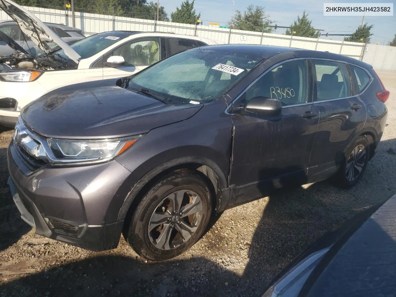 2018 Honda Cr-V Lx VIN: 2HKRW5H35JH423582 Lot: 76417734