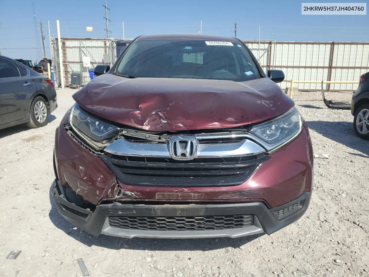 2018 Honda Cr-V Lx VIN: 2HKRW5H37JH404760 Lot: 76766394