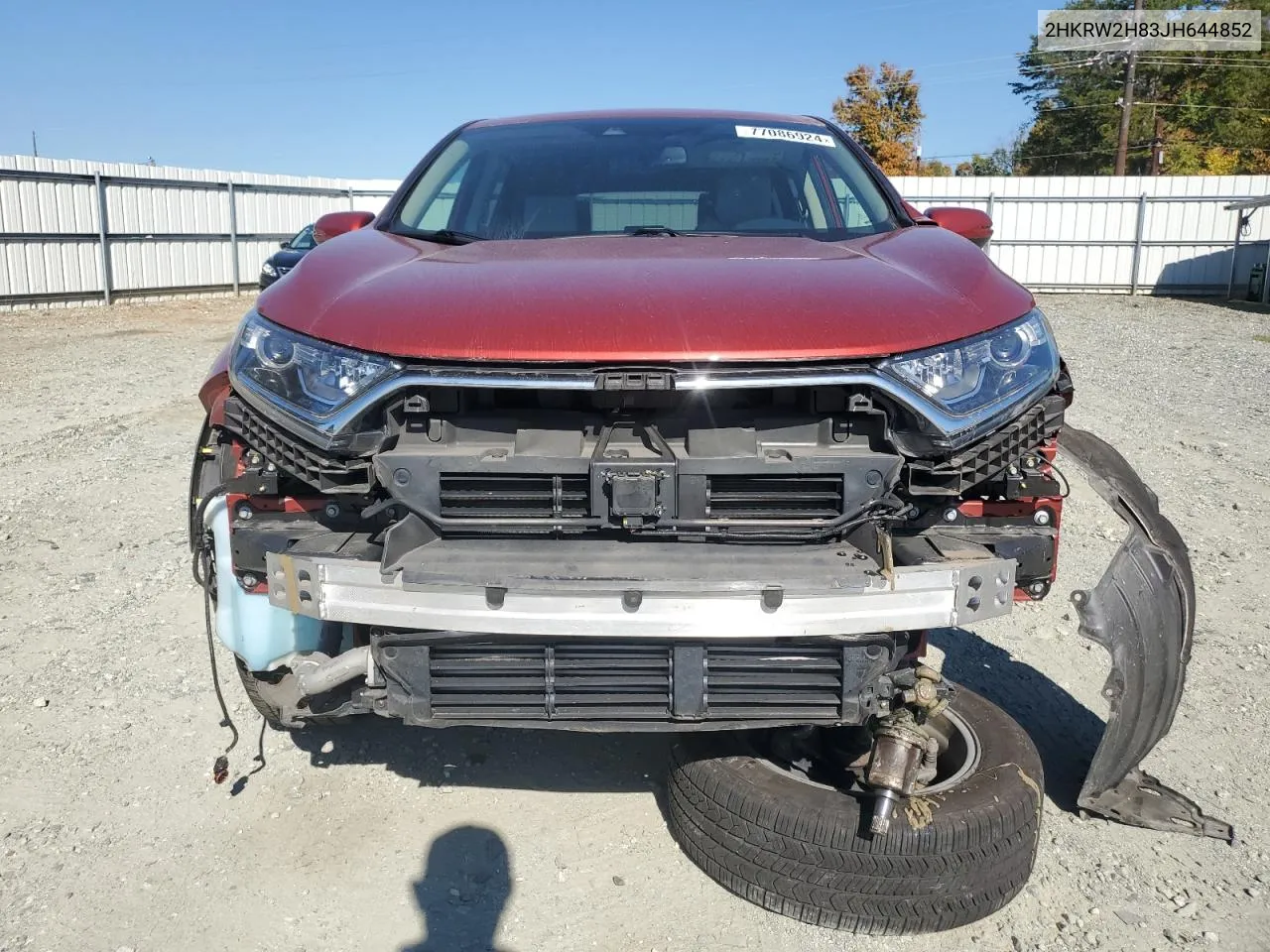 2018 Honda Cr-V Exl VIN: 2HKRW2H83JH644852 Lot: 77086924