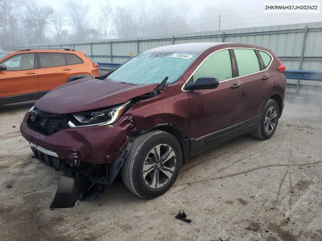 2018 Honda Cr-V Lx VIN: 2HKRW6H37JH202622 Lot: 77500544