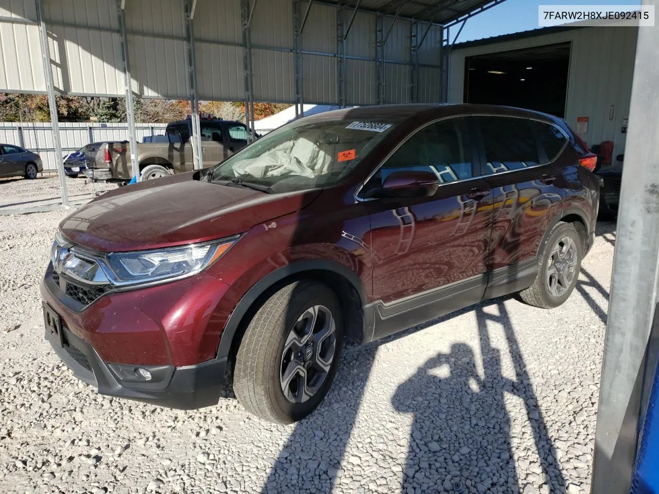 2018 Honda Cr-V Exl VIN: 7FARW2H8XJE092415 Lot: 77526804