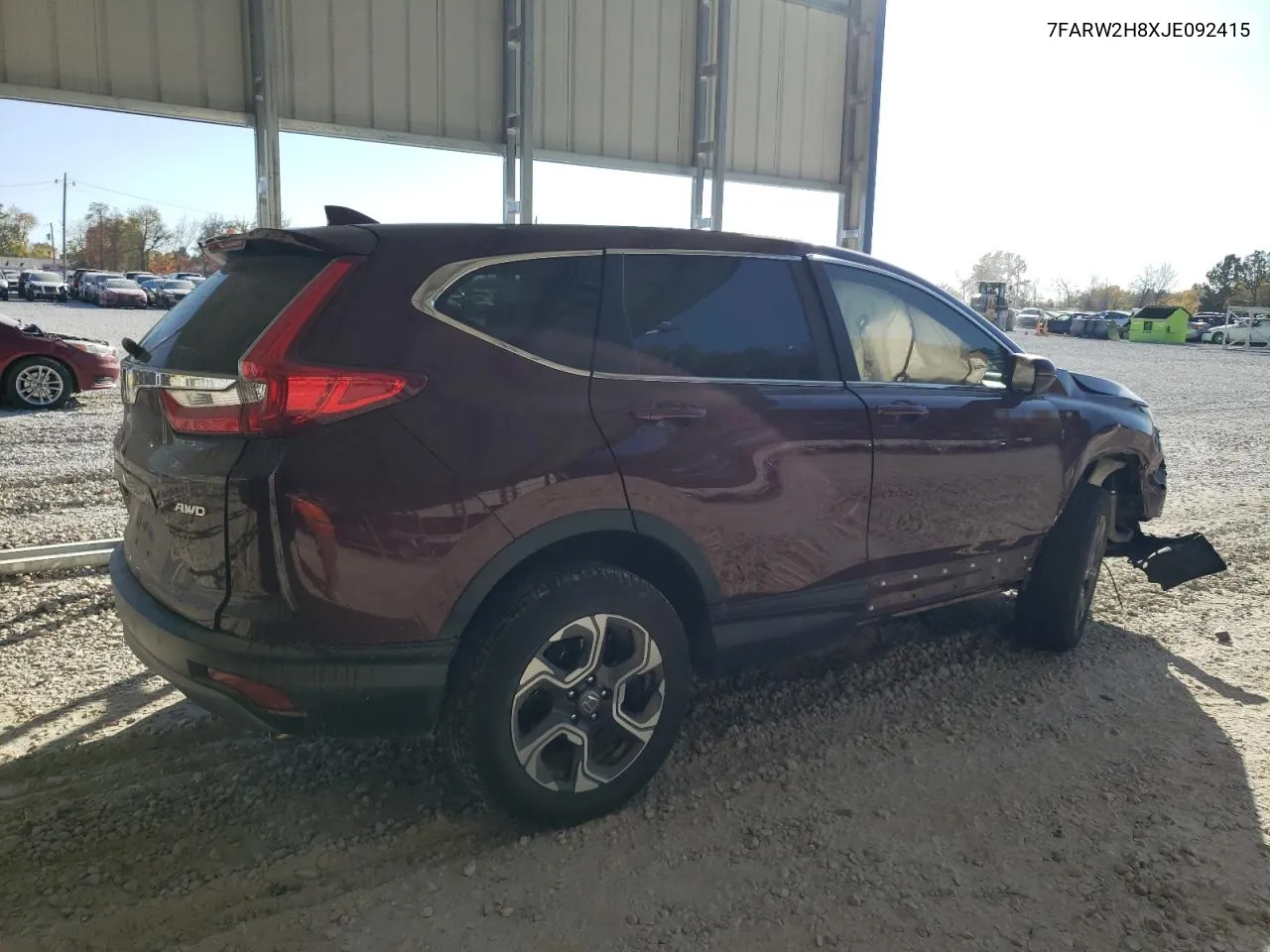 2018 Honda Cr-V Exl VIN: 7FARW2H8XJE092415 Lot: 77526804