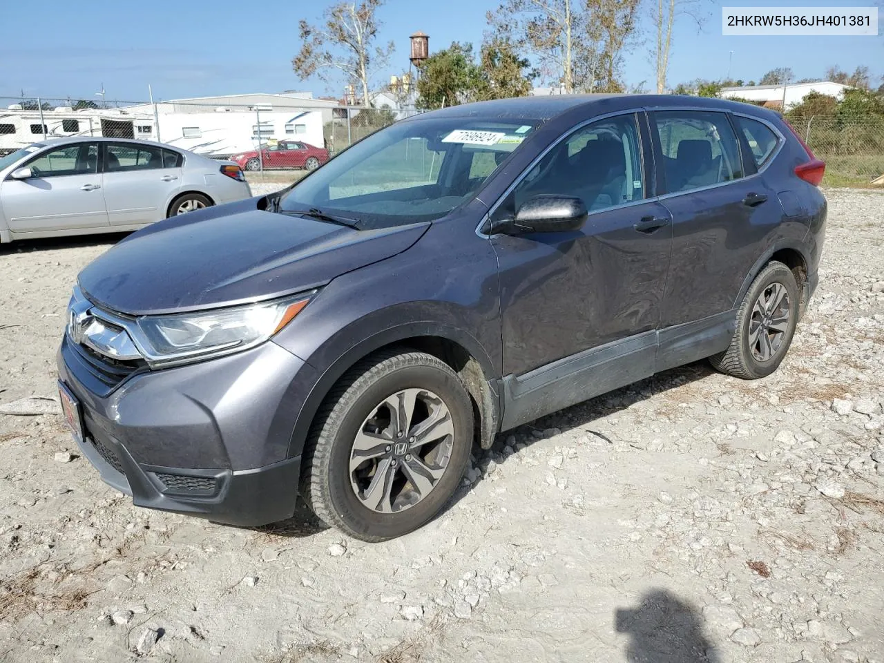 2018 Honda Cr-V Lx VIN: 2HKRW5H36JH401381 Lot: 77696924