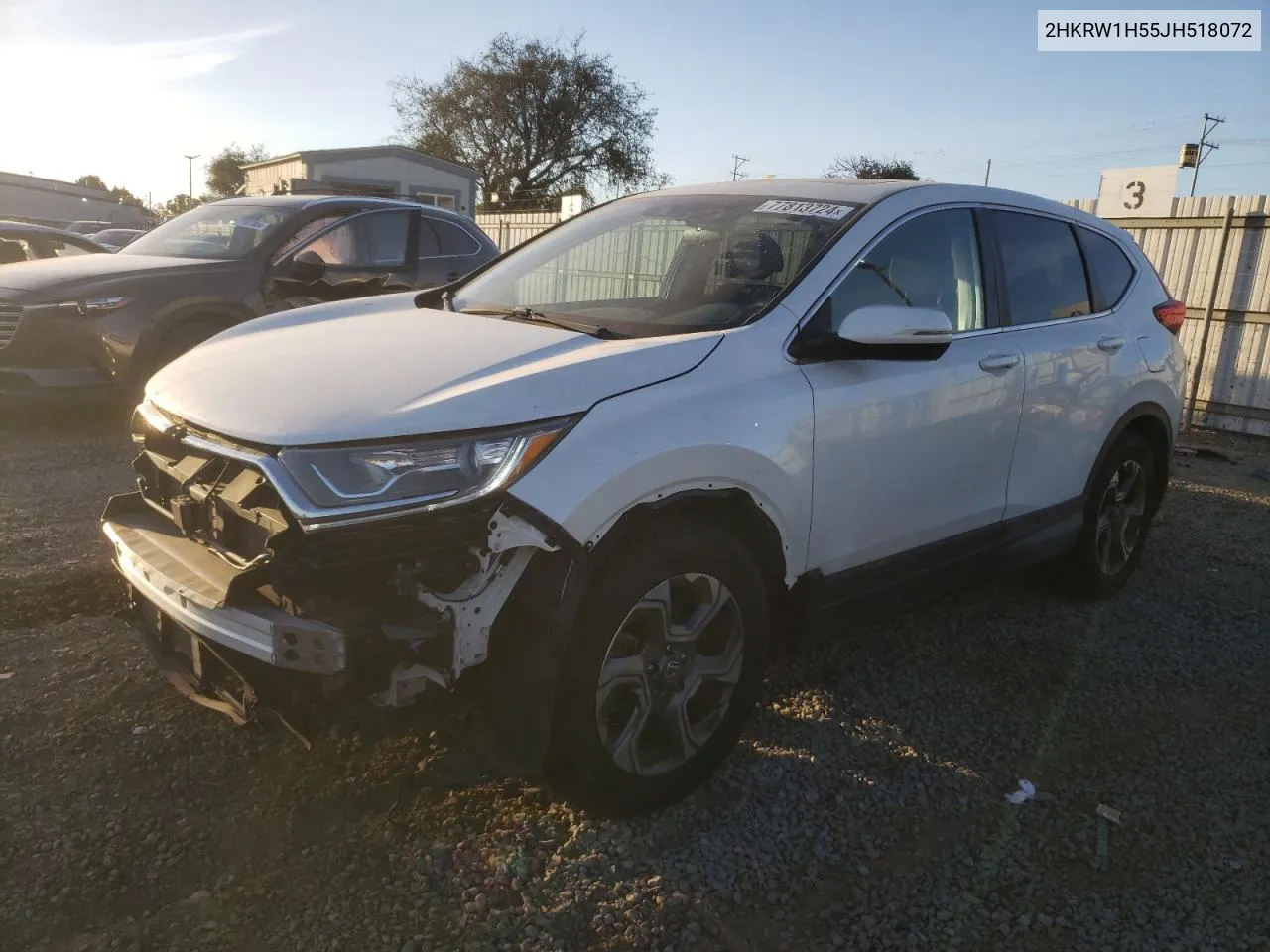 2018 Honda Cr-V Ex VIN: 2HKRW1H55JH518072 Lot: 77813724