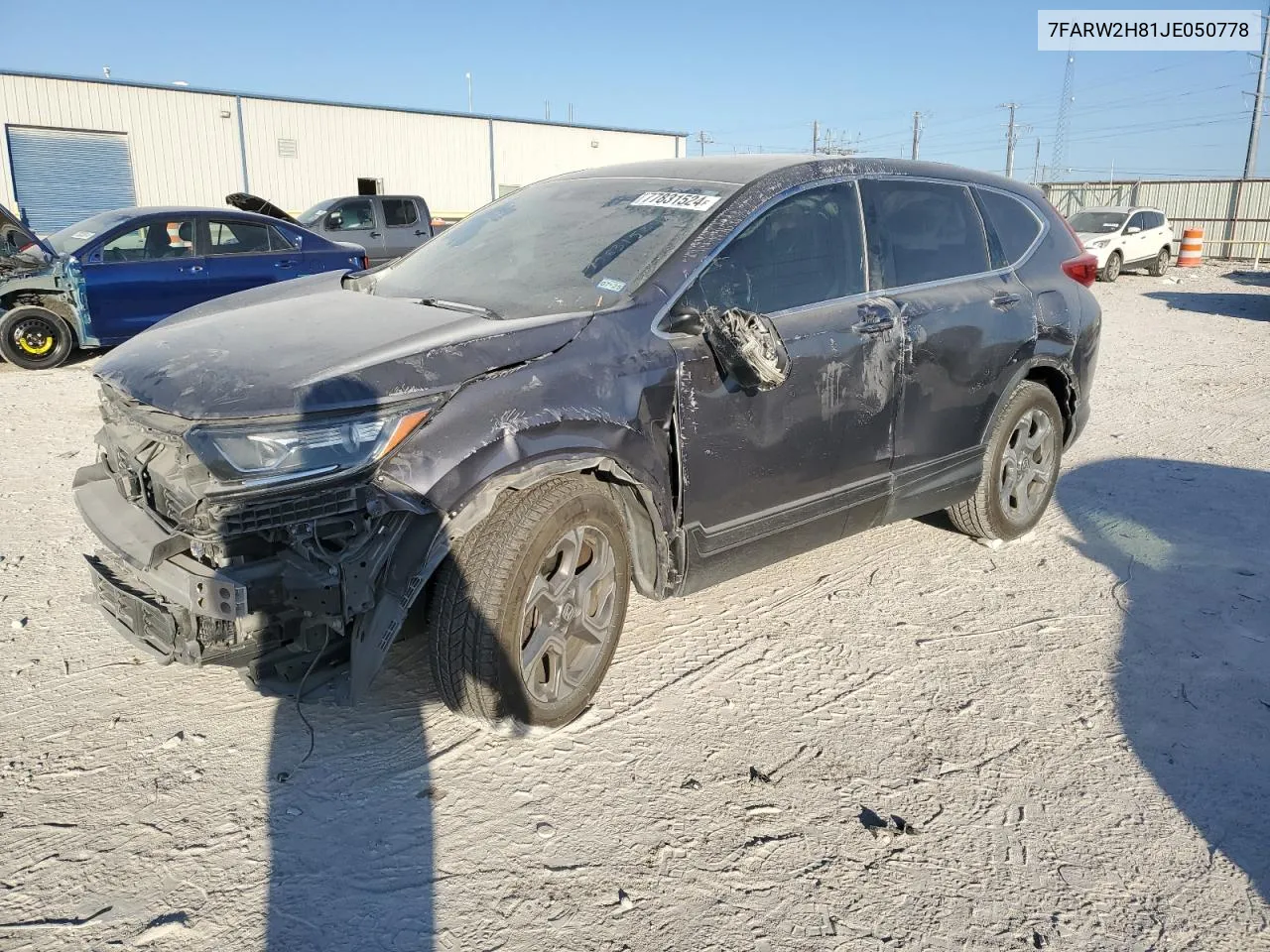 2018 Honda Cr-V Exl VIN: 7FARW2H81JE050778 Lot: 77831524