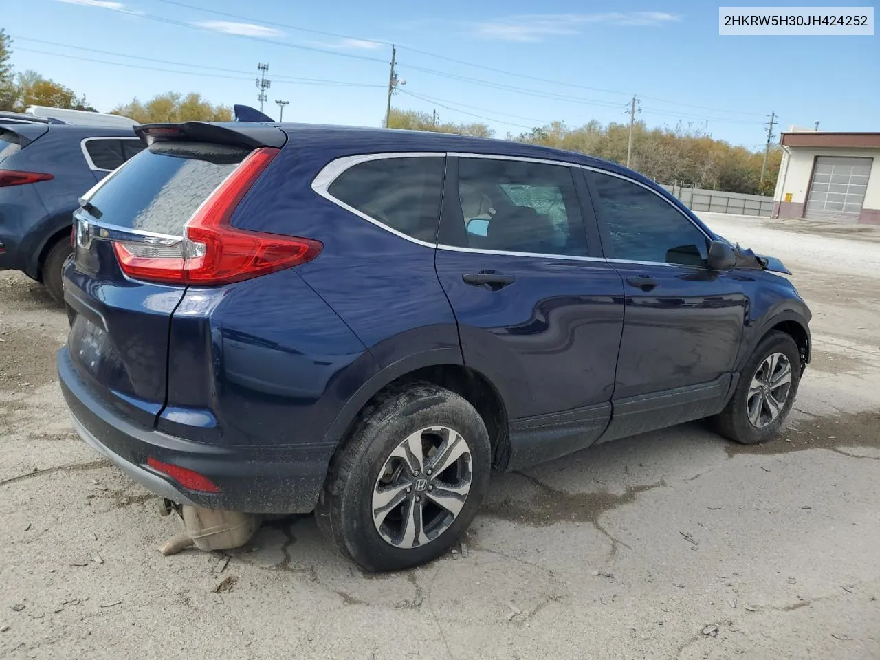 2018 Honda Cr-V Lx VIN: 2HKRW5H30JH424252 Lot: 77837654