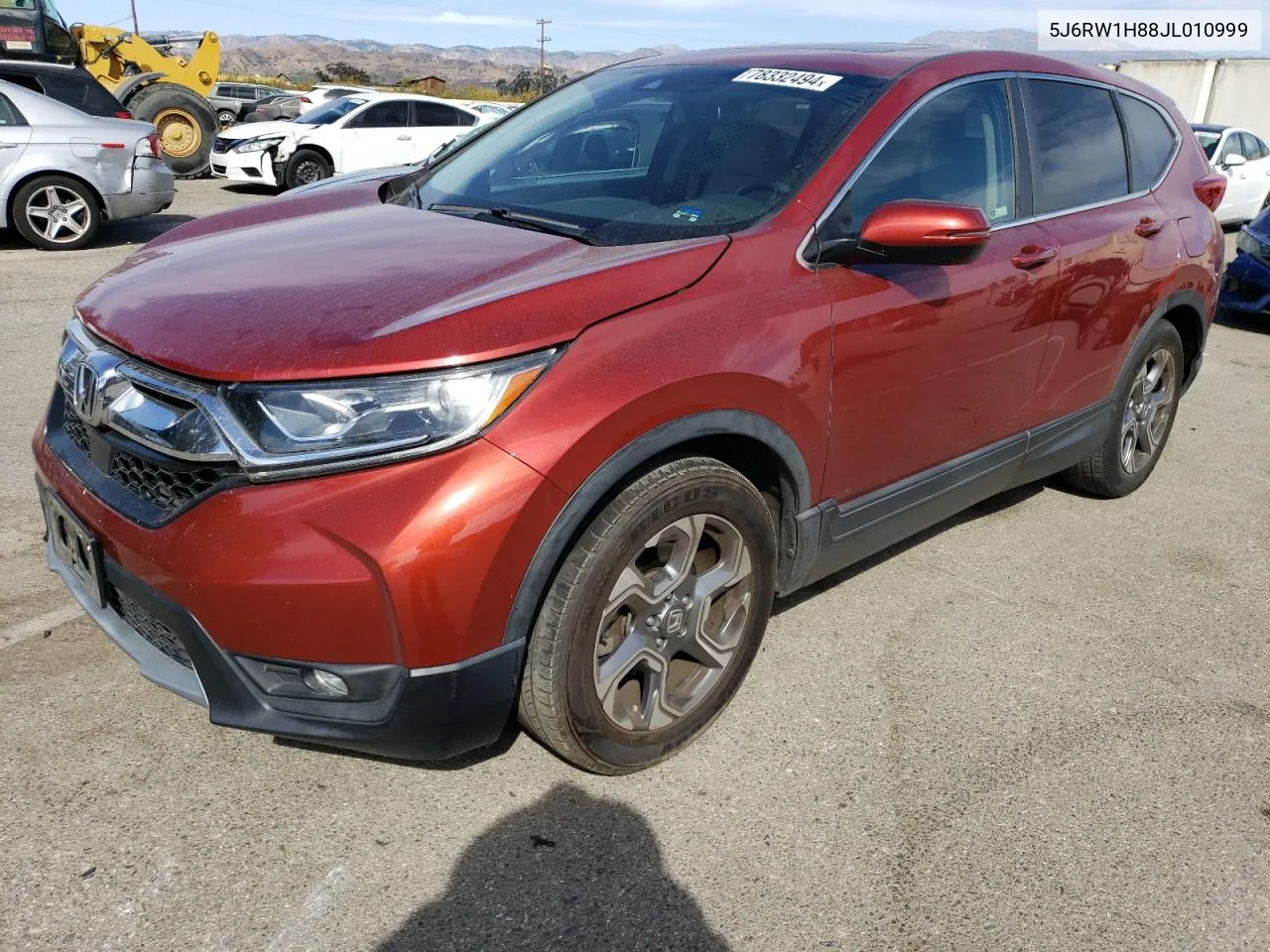 2018 Honda Cr-V Exl VIN: 5J6RW1H88JL010999 Lot: 78332494