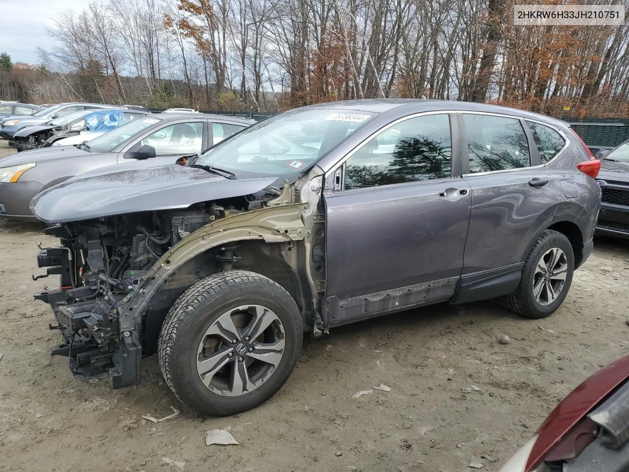 2018 Honda Cr-V Lx VIN: 2HKRW6H33JH210751 Lot: 78738344