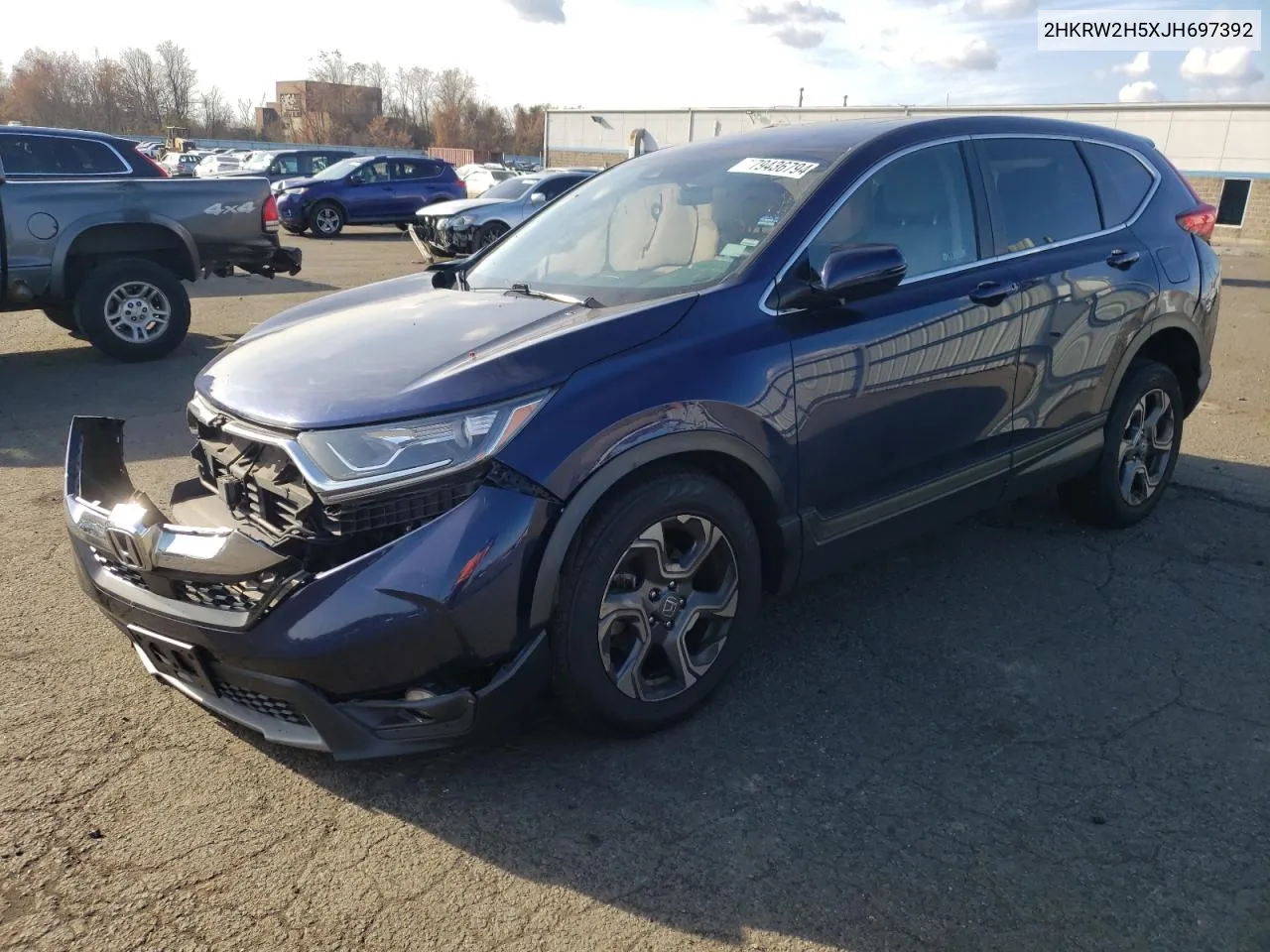 2018 Honda Cr-V Ex VIN: 2HKRW2H5XJH697392 Lot: 79436794