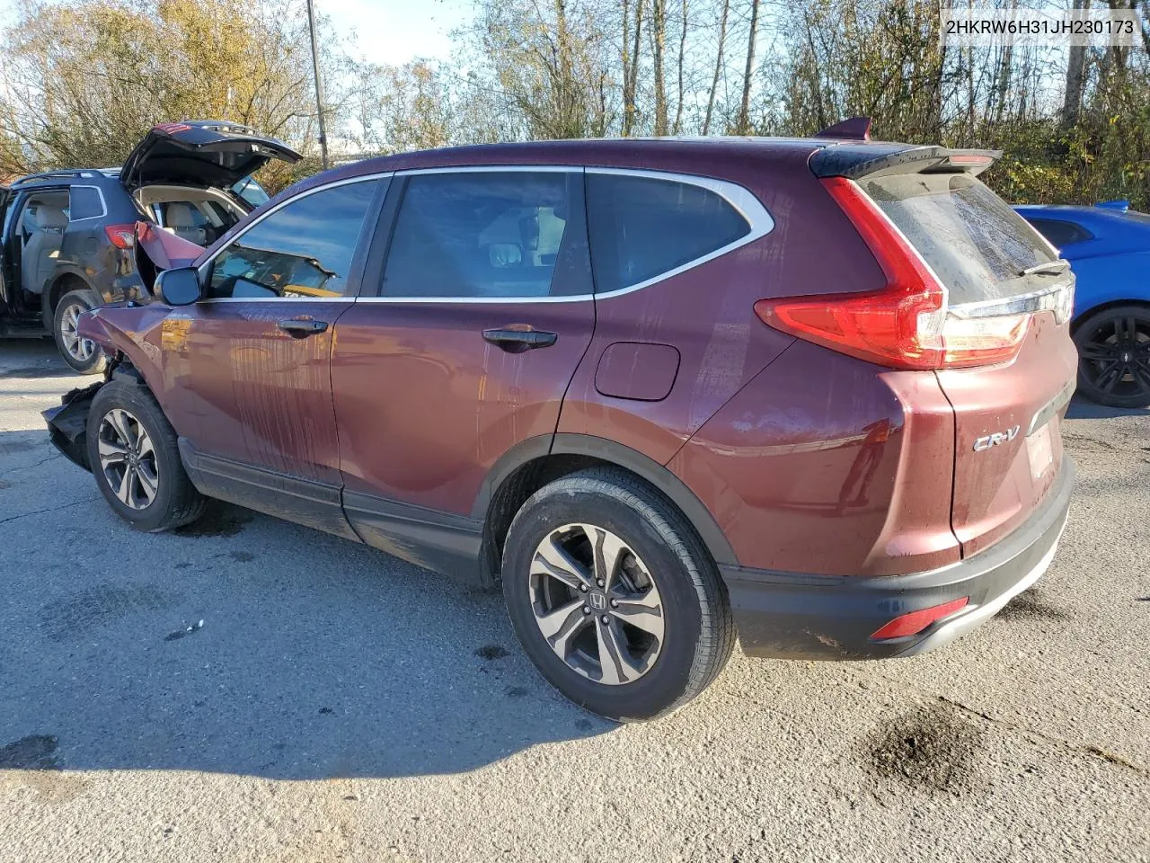 2018 Honda Cr-V Lx VIN: 2HKRW6H31JH230173 Lot: 79681364