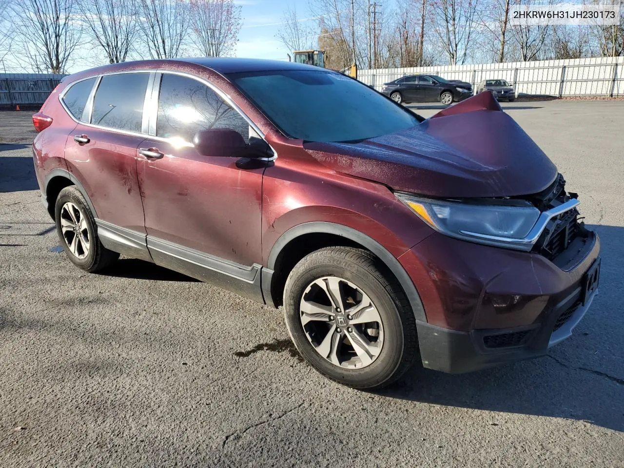 2018 Honda Cr-V Lx VIN: 2HKRW6H31JH230173 Lot: 79681364