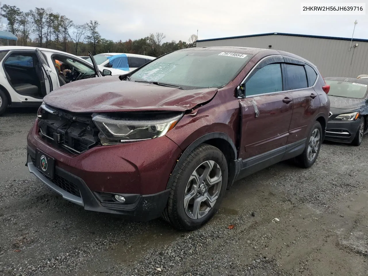 2018 Honda Cr-V Ex VIN: 2HKRW2H56JH639716 Lot: 79719554