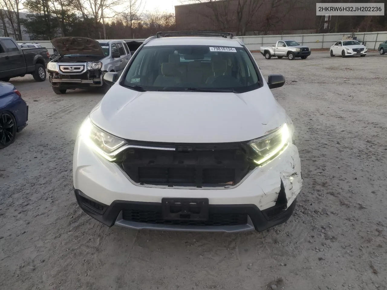 2018 Honda Cr-V Lx VIN: 2HKRW6H32JH202236 Lot: 79810134