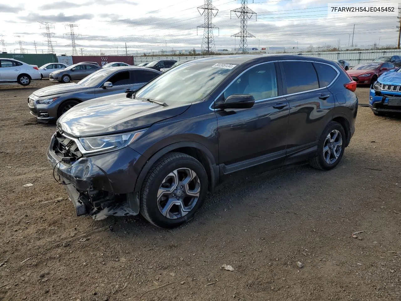 2018 Honda Cr-V Ex VIN: 7FARW2H54JE045452 Lot: 80205134