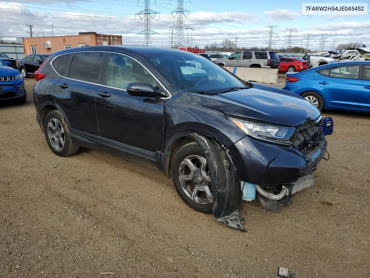 2018 Honda Cr-V Ex VIN: 7FARW2H54JE045452 Lot: 80205134