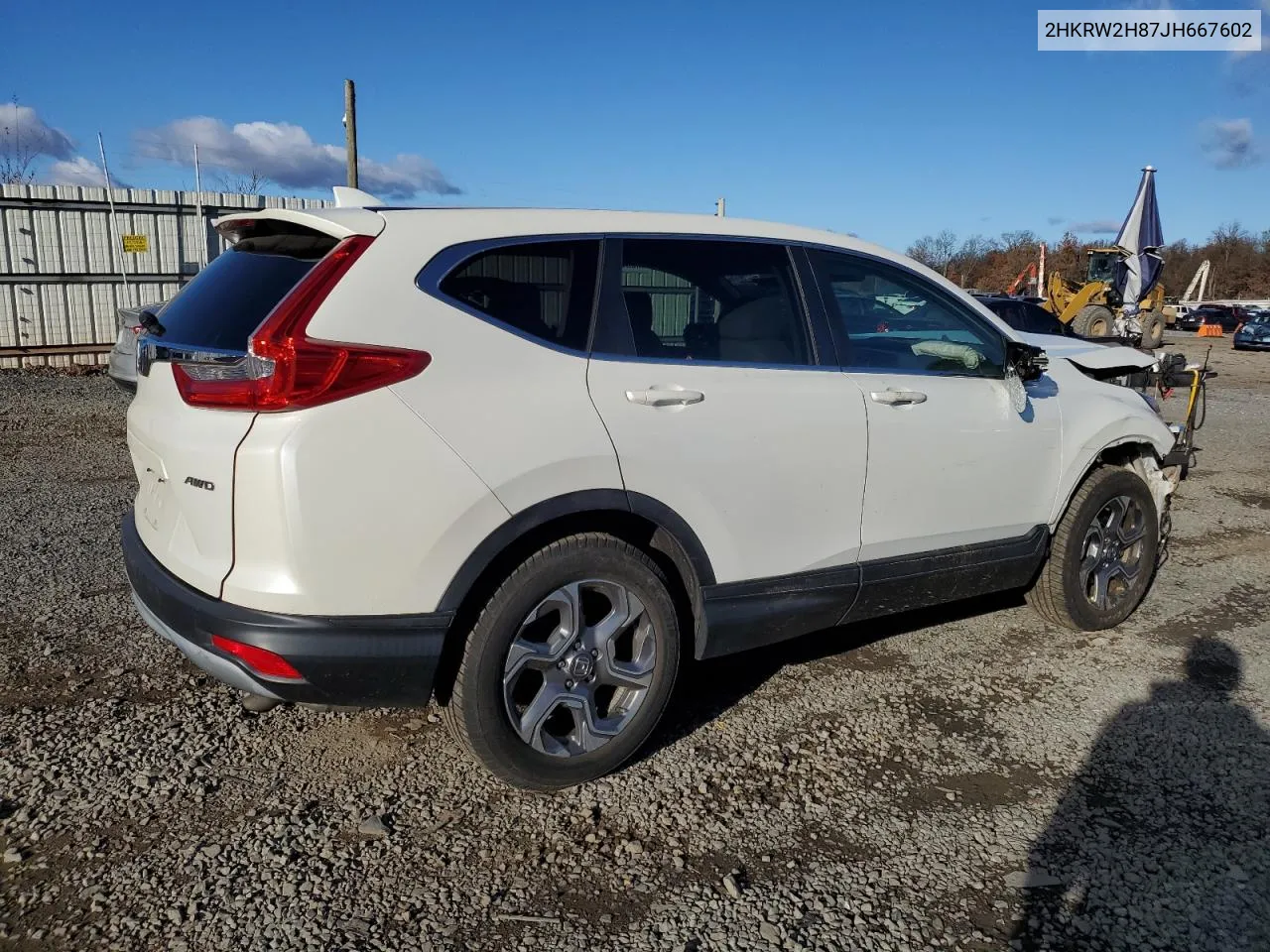 2018 Honda Cr-V Exl VIN: 2HKRW2H87JH667602 Lot: 80307444