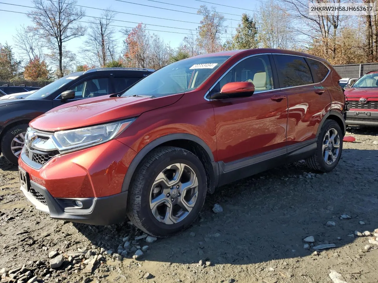 2018 Honda Cr-V Ex VIN: 2HKRW2H58JH653617 Lot: 80353484