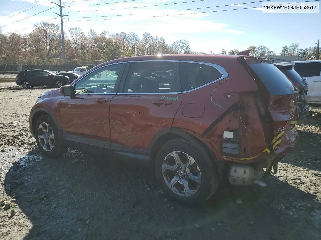 2018 Honda Cr-V Ex VIN: 2HKRW2H58JH653617 Lot: 80353484