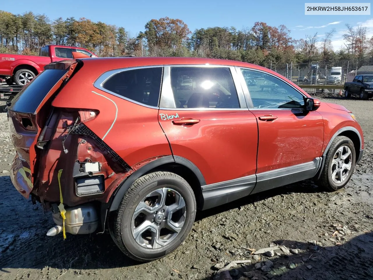 2018 Honda Cr-V Ex VIN: 2HKRW2H58JH653617 Lot: 80353484