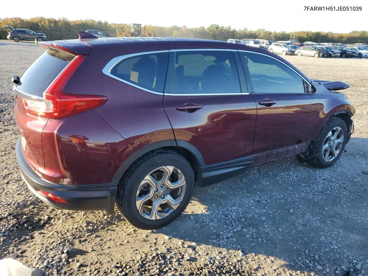 2018 Honda Cr-V Ex VIN: 7FARW1H51JE051039 Lot: 81340014