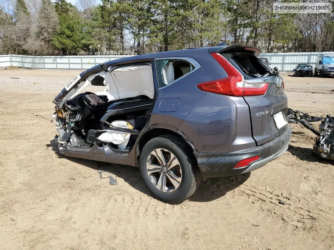 2019 Honda Cr-V Lx VIN: 2HKRW6H30KH219005 Lot: 50367364