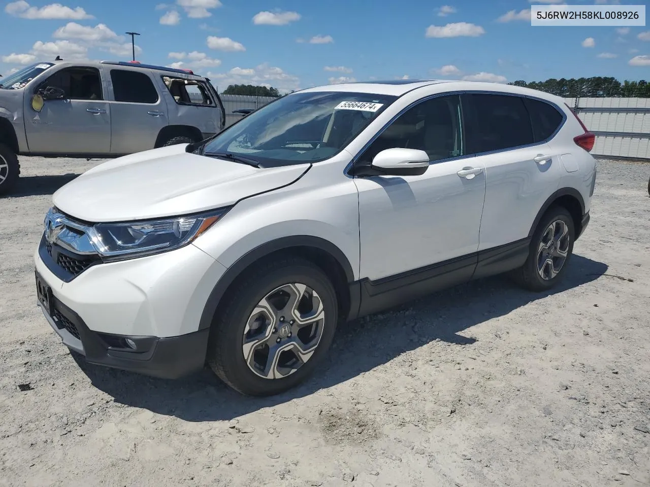 2019 Honda Cr-V Ex VIN: 5J6RW2H58KL008926 Lot: 55664674