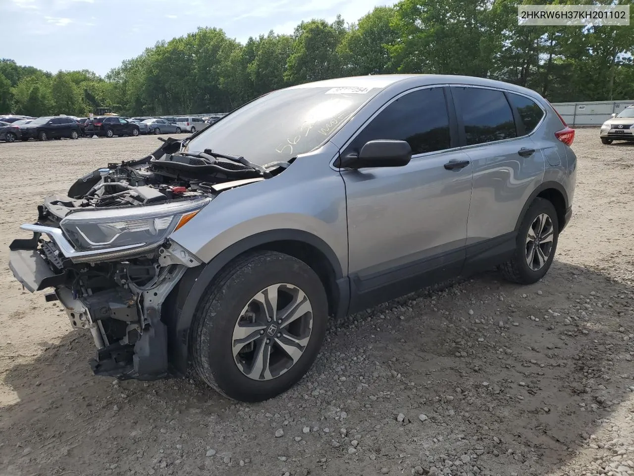 2019 Honda Cr-V Lx VIN: 2HKRW6H37KH201102 Lot: 56325054